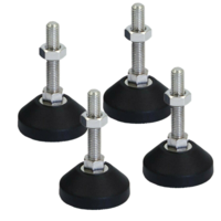 Set of 4 Ball Jointed Adjustable Levelling Rubber Feet