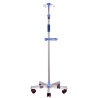 Stainless Steel IV Pole Infusion Drip Stand for Vet Operation
