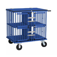 Aeolus 4-Berth Show Trolley with 4" Nylon Wheels - Large [Blue]