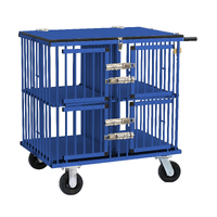 Aeolus 4-Berth Show Trolley with 6" Rubber Wheels - Large [Blue]