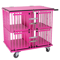 Aeolus 4-Berth Show Trolley with 4" Nylon Wheels - Large [Pink]