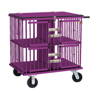 Aeolus 4-Berth Show Trolley with 6" Rubber Wheels - Large [Purple]