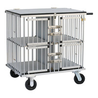 Aeolus 4-Berth Show Trolley with 6" Rubber Wheels - Large [Silver]
