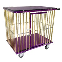 Aeolus 1-Berth Show Trolley with 4" Nylon Wheels - Large [Gold and Purple]
