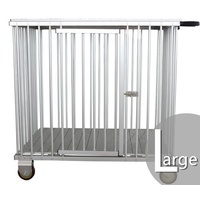Aeolus 1-Berth Show Trolley with 6" Rubber  Wheels - Large [Silver]