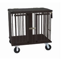 Aeolus 2-Berth Show Trolley with 6" Rubber Wheels - Large [BLACK]