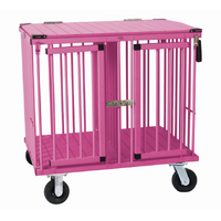 Aeolus 2-Berth Show Trolley with 6" Rubber Wheels - Large [Pink]