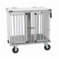 Aeolus 2-Berth Show Trolley with 6" Rubber Wheels - Large [Silver]