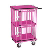 Aeolus 2-Berth Double Deck Show Trolley with 4" Nylon Wheels - XSmall [Pink]
