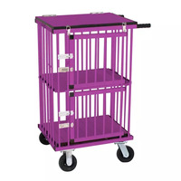 Aeolus 2-Berth Double Deck Show Trolley with 4inches nylon wheels- XSmall (Purple)