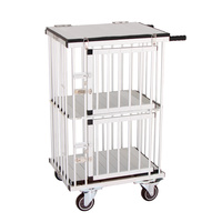 Aeolus 2-Berth Double Deck Show Trolley with 4" Nylon Wheels - XSmall [Silver]