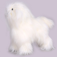 KissGrooming Toy Poodle Long Coat For Model Dog Mannequin [White]