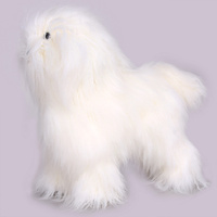 Kissgrooming Toy Poodle Long Coat For Model Dog Mannequin [White]