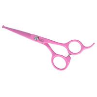 Swan Facial Scissors Round Tip 5" [Pink]