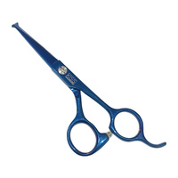 Swan Facial Scissors Round Tip 4.5" [Blue]