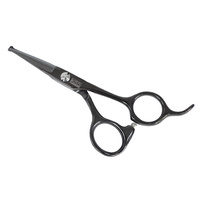 Swan Facial Scissors Round Tip 4.5" [Black]