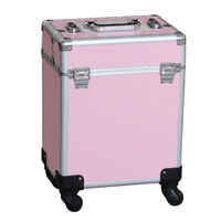 Fortress Medium Grooming Tool Storage Box Case on Castor [Pink]