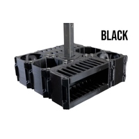 Vanity Fur Custom Cube Caddy with Pole and Tabletop - Black