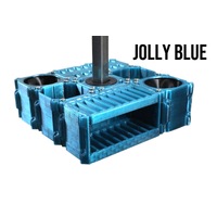 Vanity Fur Custom Cube Caddy with Pole and Tabletop - Jolly Blue