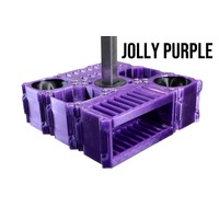 Vanity Fur Custom Cube Caddy with Pole and Tabletop - Jolly Purple