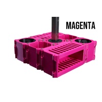 Vanity Fur Custom Cube Caddy with Pole and Tabletop - Magenta