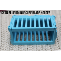 Vanity Fur Custom Cube Caddy Replacement Double Blade Holder - Cyan