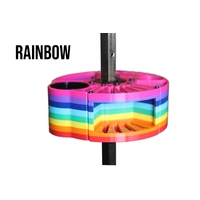 Vanity Fur Houndabout Caddy with Pole and Tabletop - Rainbow