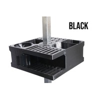 Vanity Fur Mini Cube Caddy with Pole and Tabletop - Black