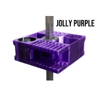 Vanity Fur Mini Cube Caddy with Pole and Tabletop - Jolly Purple