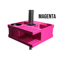 Vanity Fur Mini Cube Caddy with Pole and Tabletop - Magenta