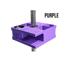 Vanity Fur Mini Cube Caddy with Pole and Tabletop - Purple