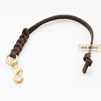 BENGO Leather Short Dog Training Leash 40cm