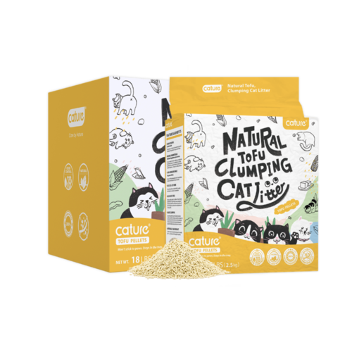 Cature Natural Tofu Clumping Cat Litter Pellet 6L 2.5kg