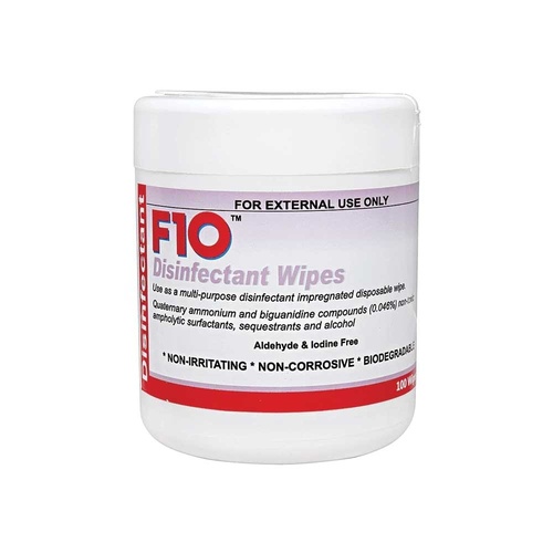 F10 Disinfectant Wipes (100 Wipes)