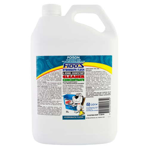 Fido's Hydrobath Flush & Kennel Disinfectant Cleaner 5L Concentrate