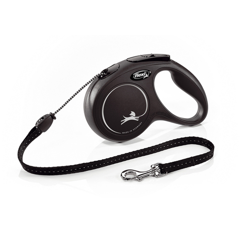 Flexi Classic Cord For Dogs Retractable Lead Black Small 5m