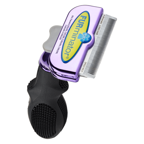 Furminator deShedding Tool - Large Cat Long Hair Metallic [Purple]