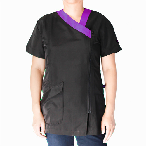 Groomtech Latina Grooming Tunic - Purple Trim [Size: Small]