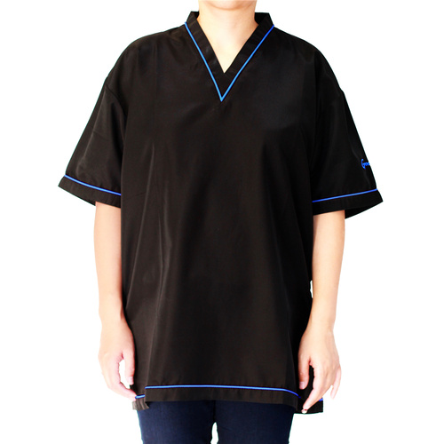 Groomtech Siena V-Neck Grooming Jacket - Blue [Size: Small]