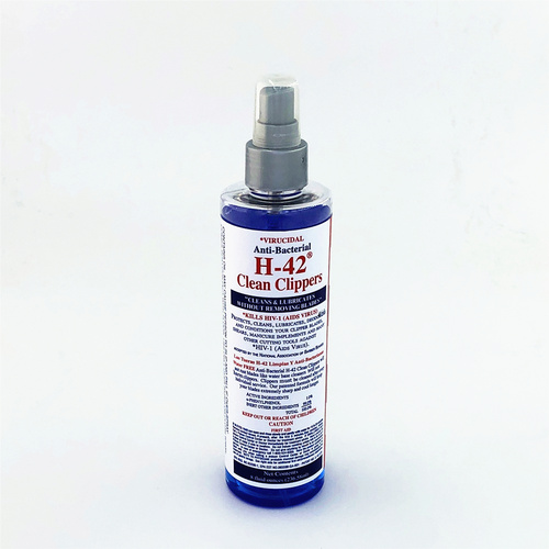 H-42 Virucidal Anti-Bacterial Clean Clippers Blade Cleaner 8oz Spray (237ml)