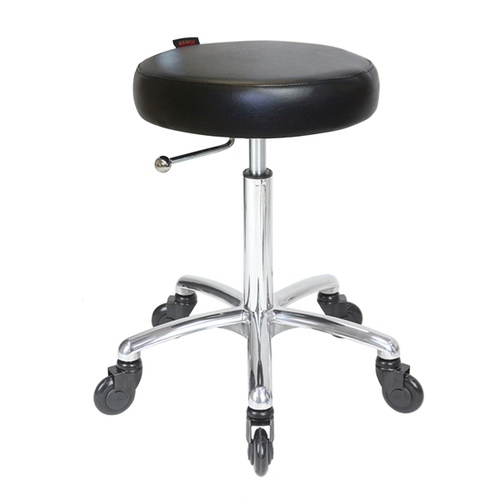 Joiken Black Turbo Gas Lift Stool Chrome Base with Click’n Clean Wheels