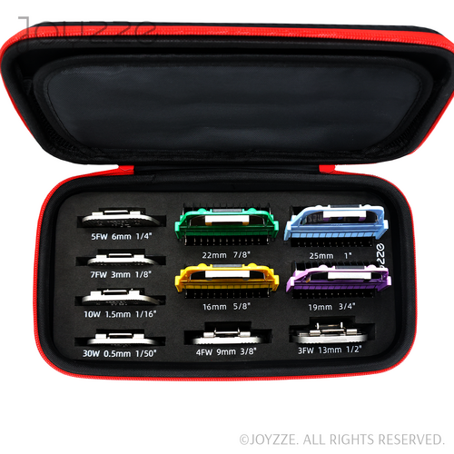Joyzze 6 Wide Blade + 4 Wide Comb with Stoage Case - Red