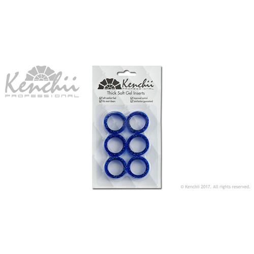 Kenchii Thick Soft Finger Insert Ring Set of 6 - Blue