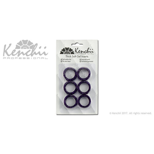 Kenchii Thick Soft Finger Insert Ring Set of 6 - Purple