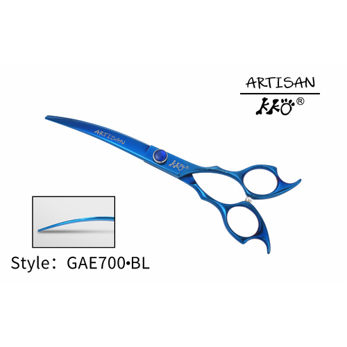 KKO Artisan Scissors Curved 7" [Blue]