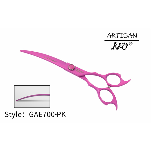 KKO Artisan Scissors Curved 7" [Pink]