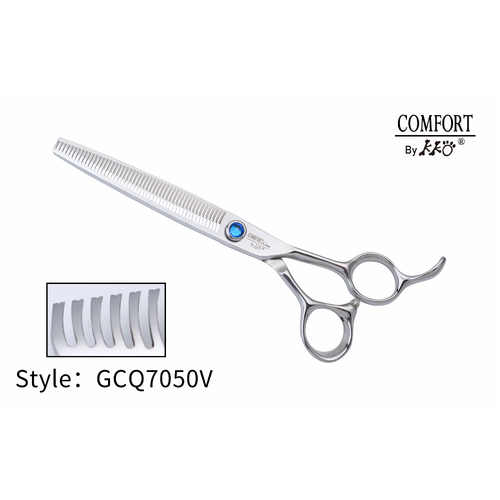 KKO Comfort Line Scissors Thinner with 50 V Teeth 7"