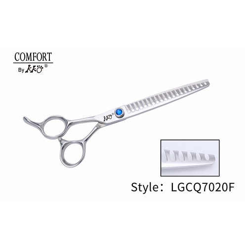 KKO Comfort Line Scissors Chunker with 20 Flat Teeth 7" - Lefty