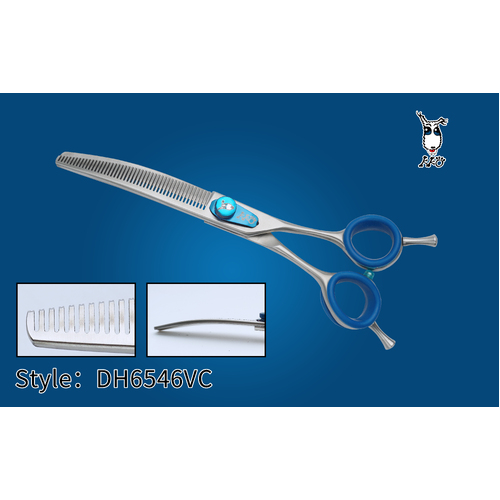 KKO Japanese Scissors Curved Thinner with 46 V Teeth 6.5"