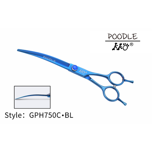 KKO Poodle Scissors Curved 7.5" [Blue]